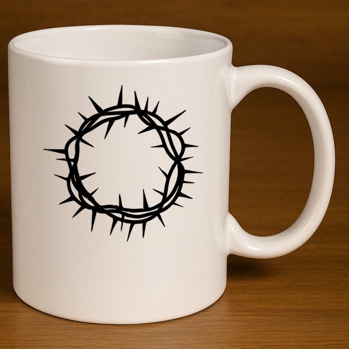 Jesus Thorn Crown 11oz C Handle Ceramic Mug