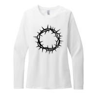 Jesus Thorn Crown Womens CVC Long Sleeve Shirt