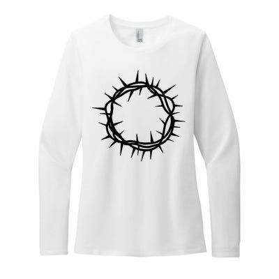 Jesus Thorn Crown Womens CVC Long Sleeve Shirt