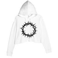 Jesus Thorn Crown Crop Fleece Hoodie