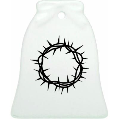 Jesus Thorn Crown Ceramic Bell Ornament