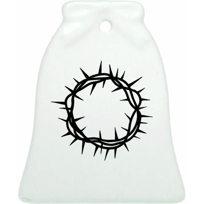 Jesus Thorn Crown Ceramic Bell Ornament