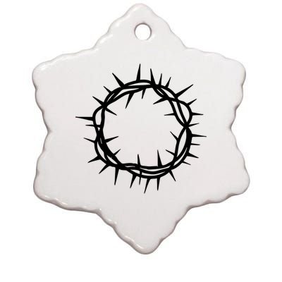 Jesus Thorn Crown Ceramic Star Ornament