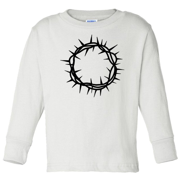 Jesus Thorn Crown Toddler Long Sleeve Shirt