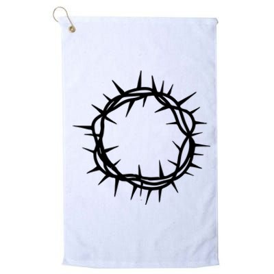 Jesus Thorn Crown Platinum Collection Golf Towel