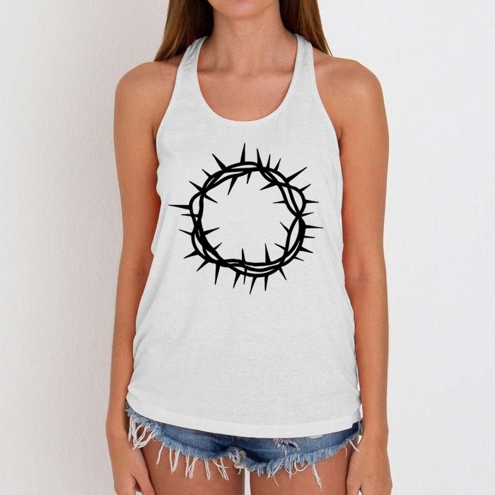 Jesus Thorn Crown Women's Knotted Racerback Tank