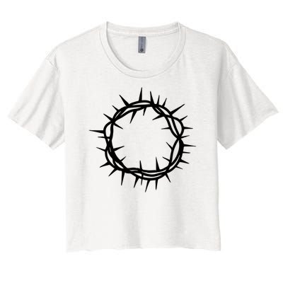 Jesus Thorn Crown Women's Crop Top Tee