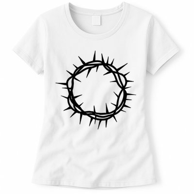 Jesus Thorn Crown Womens T-Shirt
