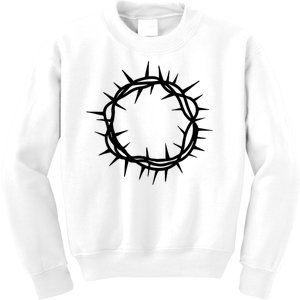 Jesus Thorn Crown Kids Sweatshirt