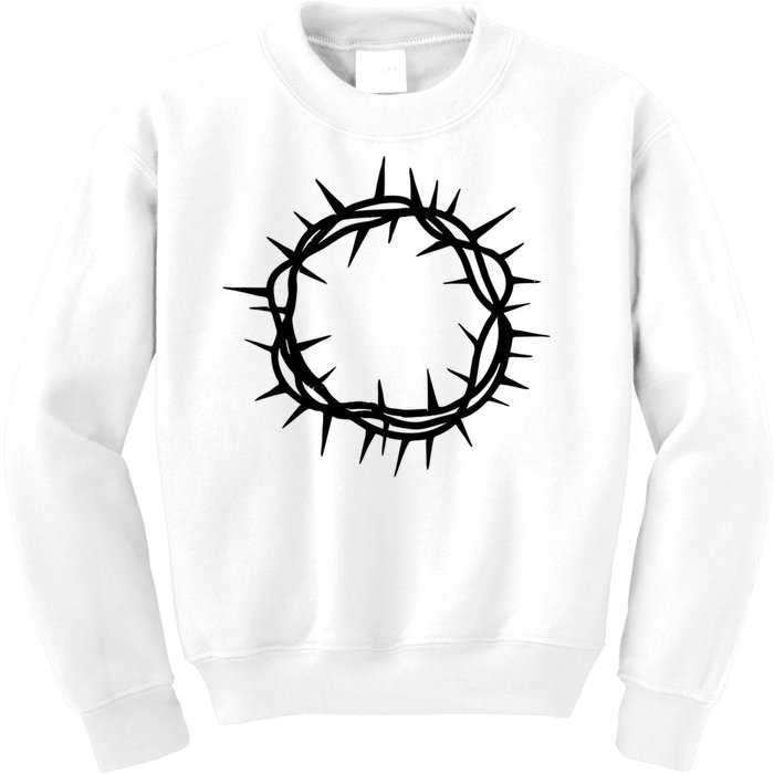 Jesus Thorn Crown Kids Sweatshirt