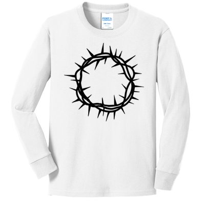 Jesus Thorn Crown Kids Long Sleeve Shirt