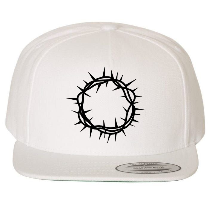 Jesus Thorn Crown Wool Snapback Cap