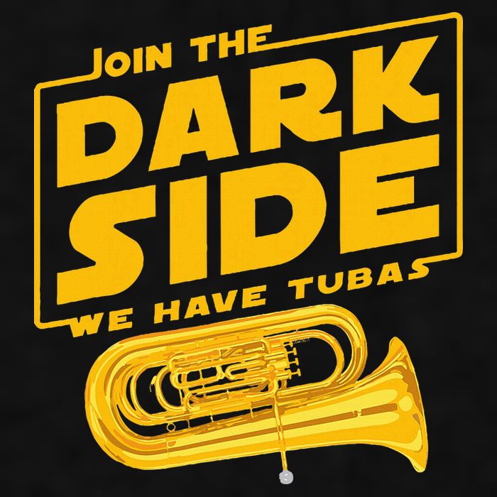 Join The Dark Side Tuba Player Ladies PosiCharge Tri-Blend Wicking Tank