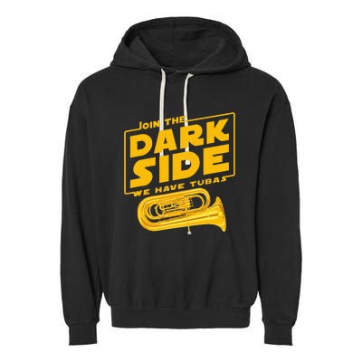 Join The Dark Side Tuba Player Garment-Dyed Fleece Hoodie