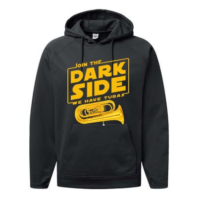 Join The Dark Side Tuba Player Performance Fleece Hoodie