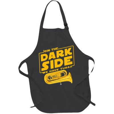 Join The Dark Side Tuba Player Full-Length Apron With Pockets