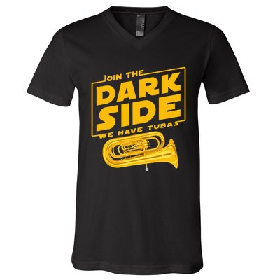 Join The Dark Side Tuba Player V-Neck T-Shirt