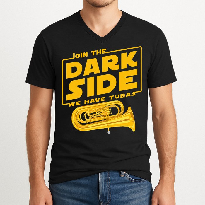 Join The Dark Side Tuba Player V-Neck T-Shirt