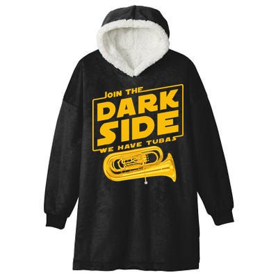 Join The Dark Side Tuba Player Hooded Wearable Blanket