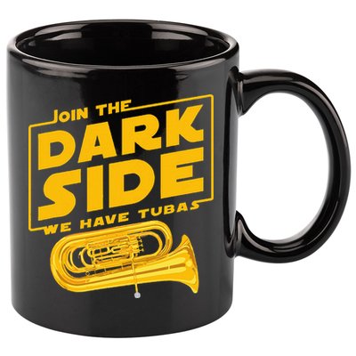 Join The Dark Side Tuba Player 11oz C Handle Ceramic Mug
