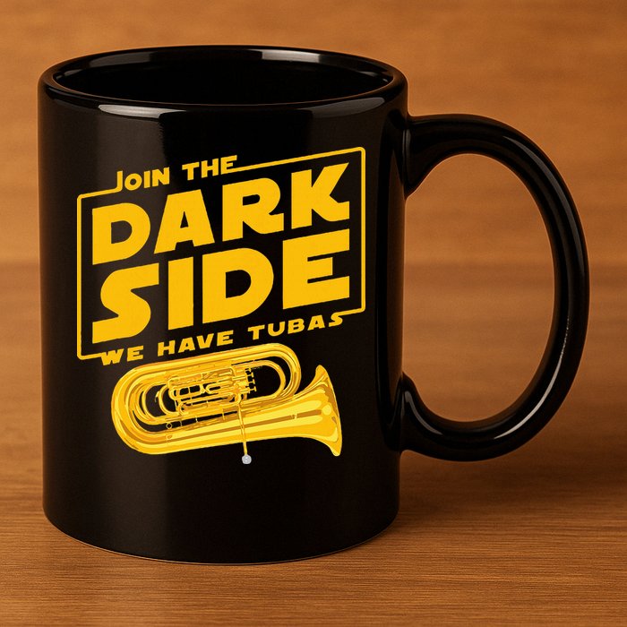 Join The Dark Side Tuba Player 11oz C Handle Ceramic Mug
