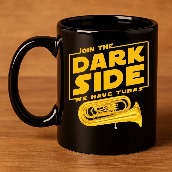 Join The Dark Side Tuba Player 11oz C Handle Ceramic Mug