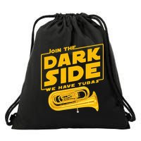 Join The Dark Side Tuba Player Drawstring Bag