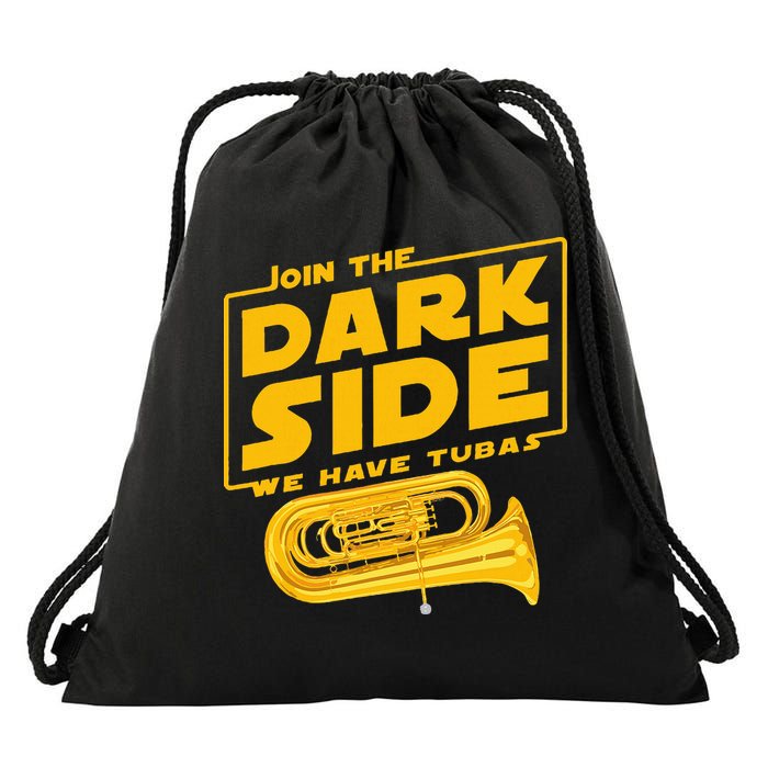 Join The Dark Side Tuba Player Drawstring Bag