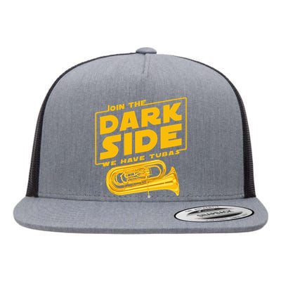 Join The Dark Side Tuba Player Flat Bill Trucker Hat