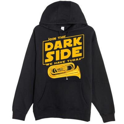 Join The Dark Side Tuba Player Premium Pullover Hoodie