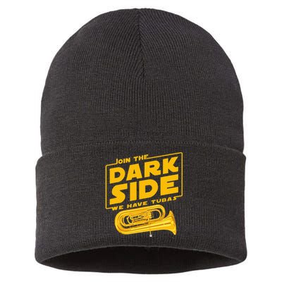 Join The Dark Side Tuba Player Sustainable Knit Beanie