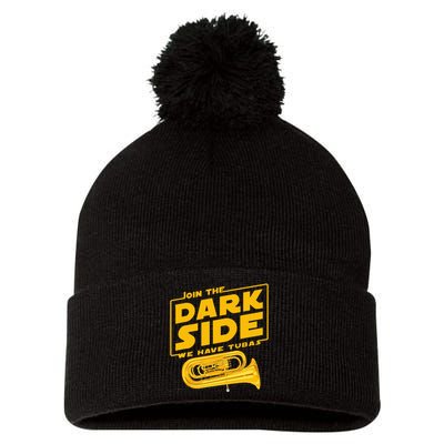 Join The Dark Side Tuba Player Pom Pom 12in Knit Beanie