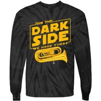 Join The Dark Side Tuba Player Tie-Dye Long Sleeve Shirt