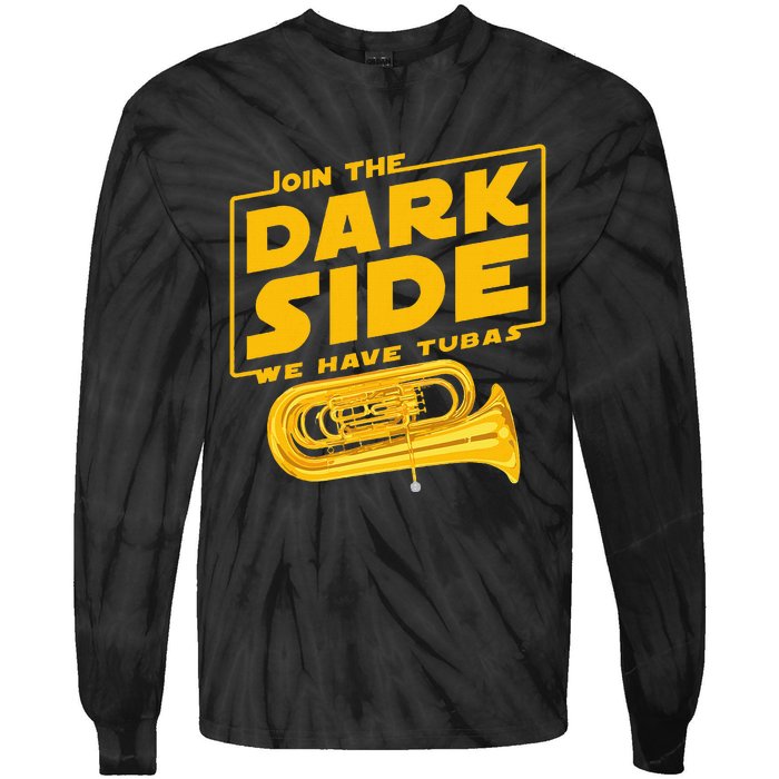 Join The Dark Side Tuba Player Tie-Dye Long Sleeve Shirt