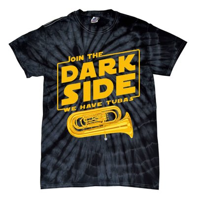 Join The Dark Side Tuba Player Tie-Dye T-Shirt
