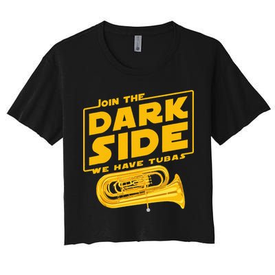 Join The Dark Side Tuba Player Crop Top