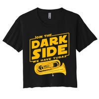 Join The Dark Side Tuba Player Crop Top