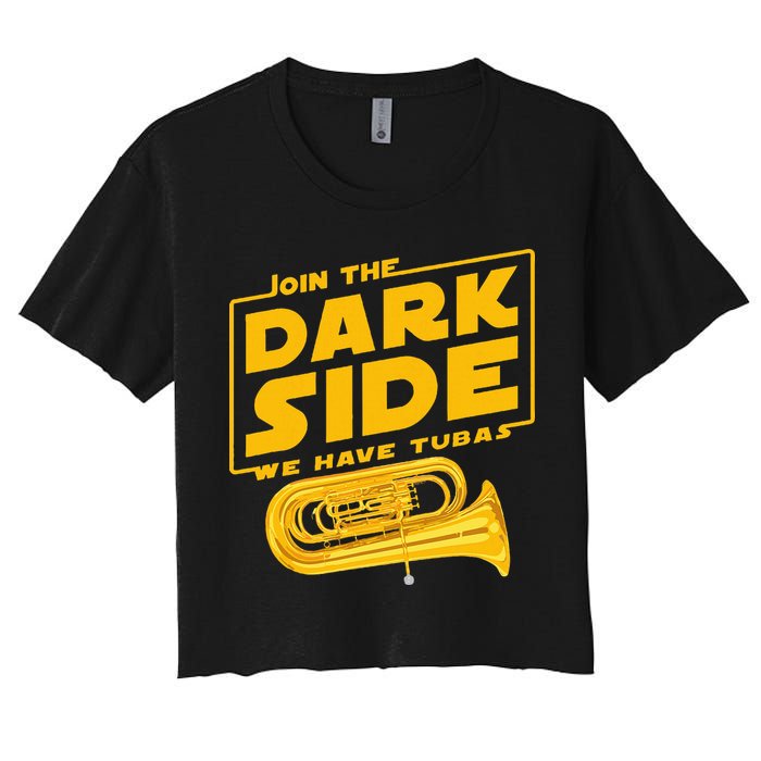 Join The Dark Side Tuba Player Crop Top