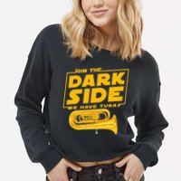 Join The Dark Side Tuba Player Cropped Pullover Crew