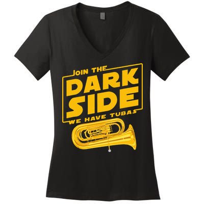 Join The Dark Side Tuba Player Women's V-Neck T-Shirt
