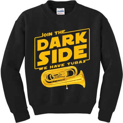 Join The Dark Side Tuba Player Kids Sweatshirt