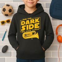 Join The Dark Side Tuba Player Kids Hoodie
