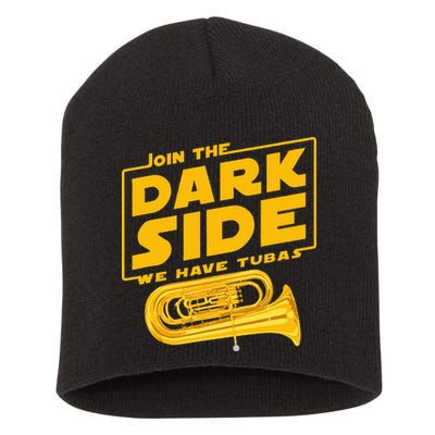 Join The Dark Side Tuba Player Short Acrylic Beanie