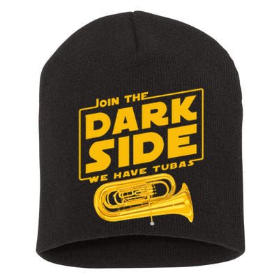 Join The Dark Side Tuba Player Short Acrylic Beanie