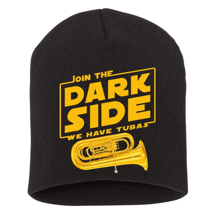 Join The Dark Side Tuba Player Short Acrylic Beanie