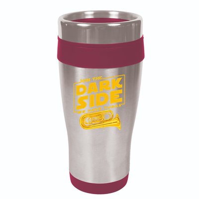 Join The Dark Side Tuba Player 16oz Travel Tumbler