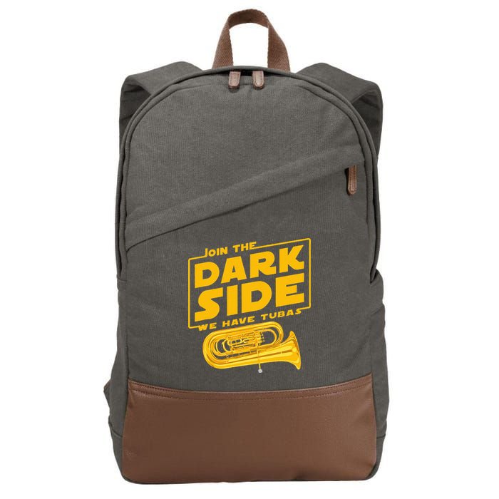 Join The Dark Side Tuba Player Cotton Canvas Backpack