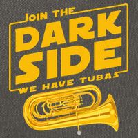 Join The Dark Side Tuba Player Cotton Canvas Backpack