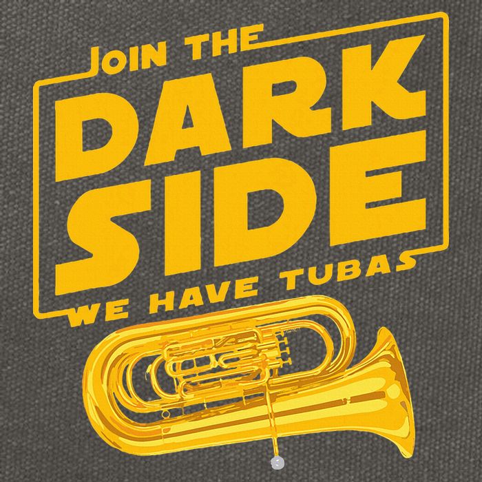 Join The Dark Side Tuba Player Cotton Canvas Backpack