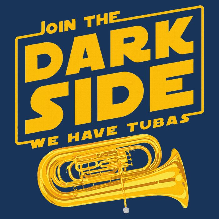 Join The Dark Side Tuba Player Infant Baby Jersey Bodysuit